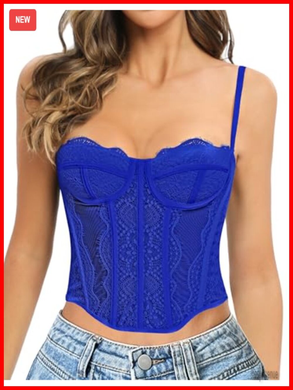 Lace Corset Top with Straps Adjustable Party Crop Top